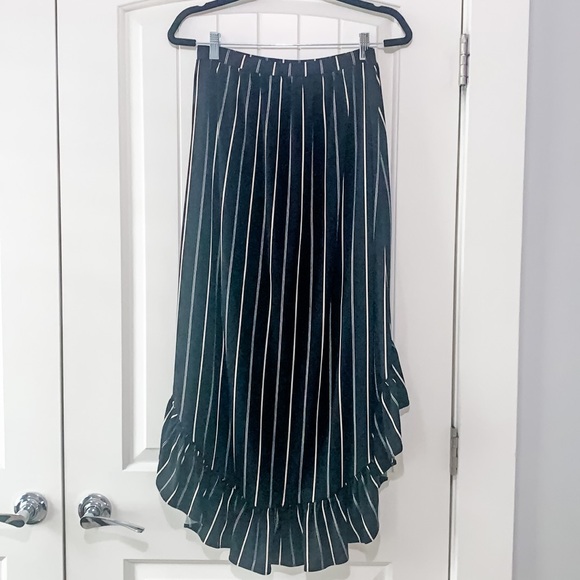 Express Pin Stripe Two Piece -Top & High Low Skirt - Picture 5 of 5